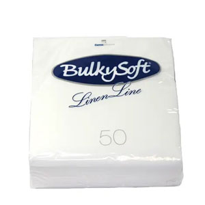 Linen Like Soft White Napkins 1/8 Fold - 40x Per Pack